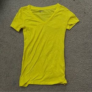 Yellow vneck t-shirt